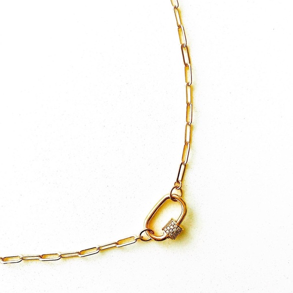 CALISTA Paperclip Choker + Oval Carabiner Clasp - Picture 3 of 3